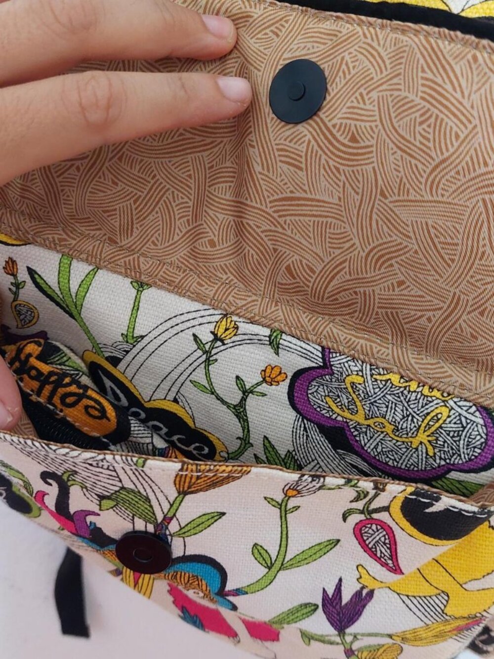 Sakroots multicoloured backpack with adjustable straps peace birds zipper #boho - Picture 3 of 7